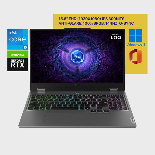 Lenovo LOQ Intel | I5-12450HX | 16GB DDR5 | 512GB SSD | NVIDIA RTX 3050 6GB | ALLNET
