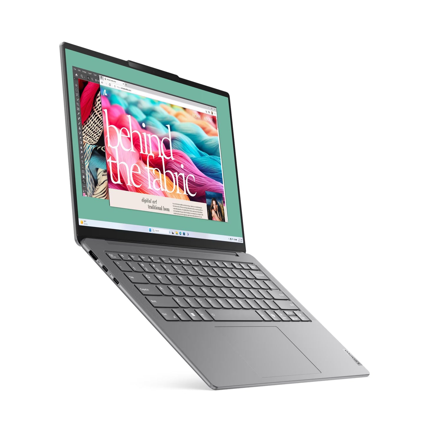 Lenovo Yoga Slim 7 | Intel® Core™ Ultra 7 155H | 32GB LPDDR5X | 1TB SSD | 14" WUXGA OLED Display | Intel® Arc™ Graphics | Windows 11 Home + Microsoft Office Home 2024 | AI PC | Luna Grey | 1.39kg | 83CV00G3IN